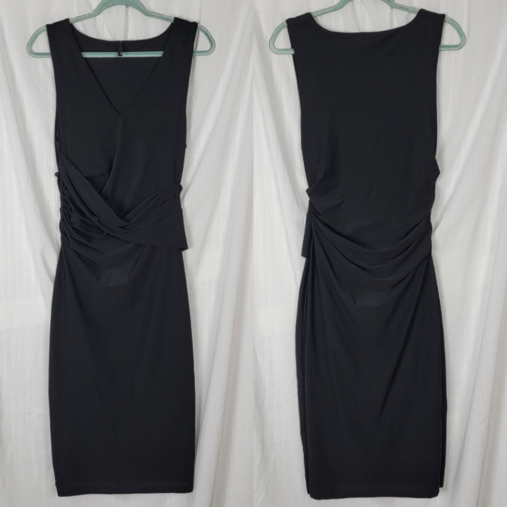 Staple Black Mesh Ruched Dress
